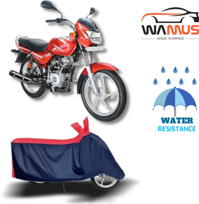 Wamus Auto Two Wheeler Cover for Bajaj(Platina 100 BS6, Blue, Red)