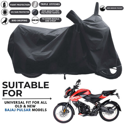 MADAFIYA Two Wheeler Cover for Bajaj(Pulsar 200NS FI BS6, Black)