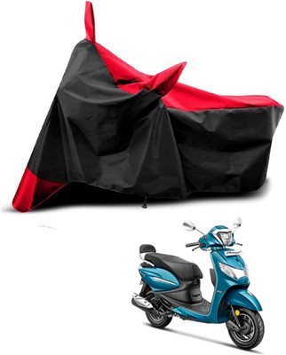 AASHTIK MART Two Wheeler Cover for Hero(Pleasure, Red, Black)