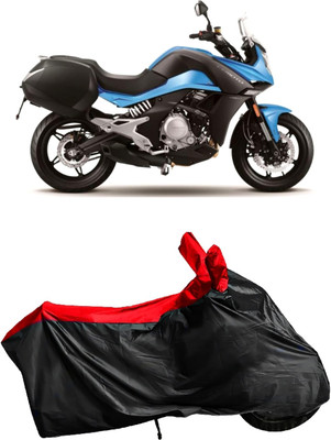 Autofly Waterproof Two Wheeler Cover for CFMoto(650MT, Red, Black)