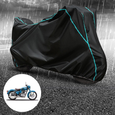 CODOKI Waterproof Two Wheeler Cover for Royal Enfield(Classic Squadron, Black)