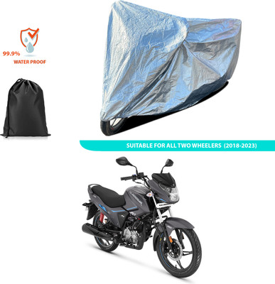 PAGORA Waterproof Two Wheeler Cover for Hero(Glamour i3s BS6, Silver)