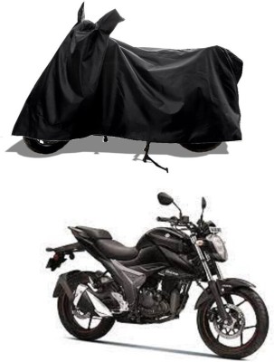 GROFATIK Two Wheeler Cover for Suzuki(Gixxer, Black)