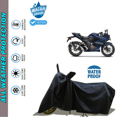 AutoGalaxy Waterproof Two Wheeler Cover for Suzuki(Gixxer SF, Black)