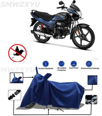 smwzxyu Waterproof Two Wheeler Cover for Hero(Passion Plus, Clear, Blue)