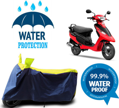 RTS COLLECTIONS Waterproof Two Wheeler Cover for TVS(Pep Plus BS6, Multicolor)