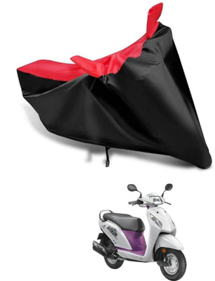 KEDIT Two Wheeler Cover for Honda(Activa i, Red, Black)