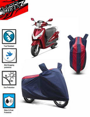 J S R Waterproof Two Wheeler Cover for Hero(Destini 125, Blue, Red)