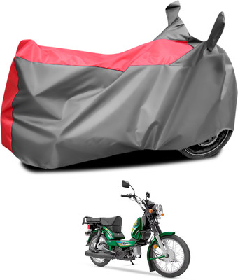 PAGORA Waterproof Two Wheeler Cover for TVS(Heavy Duty Super XL, Grey, Red)