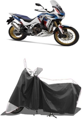 SUGASHRI Waterproof Two Wheeler Cover for Honda(Africa Twin, White, Black)