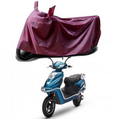 THE REAL ARV Waterproof Two Wheeler Cover for TVS(Sport 63 48V, Maroon)