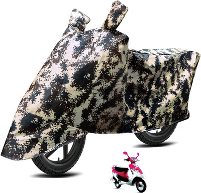 Euro Care Waterproof Two Wheeler Cover for TVS(Scooty Pep Plus, Silver)