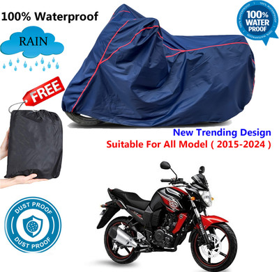 AUTOCAD Waterproof Two Wheeler Cover for Yamaha(FZ-S Fi Version 3.0 BS6, Blue, Red)