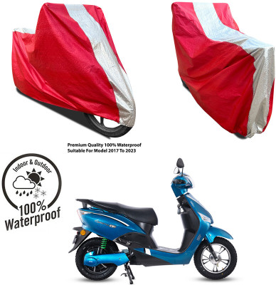 AutoGalaxy Waterproof Two Wheeler Cover for Mahindra(Centuro NXT, Silver, Red)