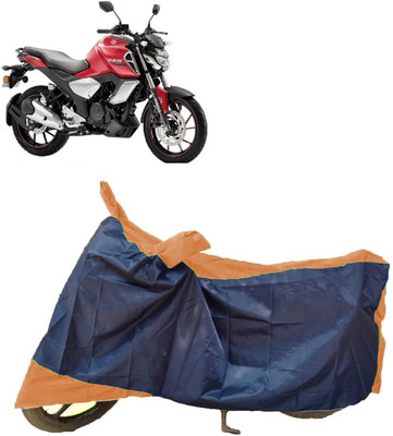 MMSSTAR Waterproof Two Wheeler Cover for Yamaha(FZ S V3.0 FI, Blue, Orange)