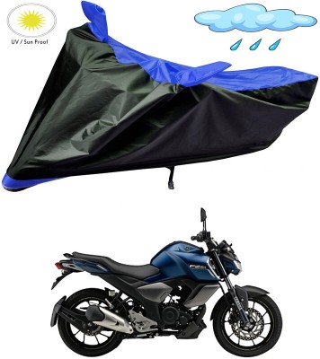 Genipap Two Wheeler Cover for Yamaha(FZ S FI New, Black, Blue)