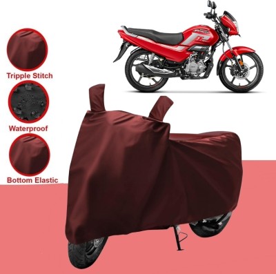 HWSXQAE Two Wheeler Cover for Hero(Passion Plus, Maroon)