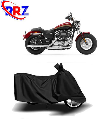 RRZ Waterproof Two Wheeler Cover for Harley Davidson(1200 Custom, Black)