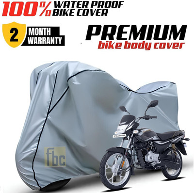 FBC Waterproof Two Wheeler Cover for Bajaj(Platina, Silver, Black)