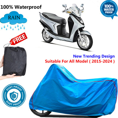 OliverX Waterproof Two Wheeler Cover for Hero(Leap Hybrid SES BS6, Blue)