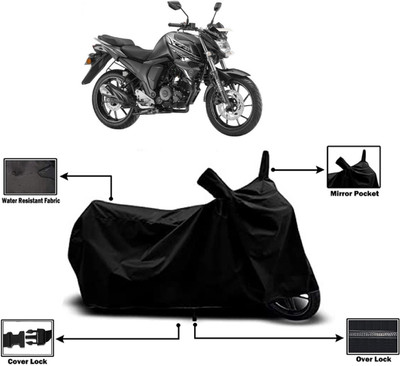 Amexride Two Wheeler Cover for Yamaha(FZ S FI (V 2.0) BS6, Black)