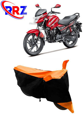 RRZ Waterproof Two Wheeler Cover for Hero(Glamour i3s, Black, Orange)