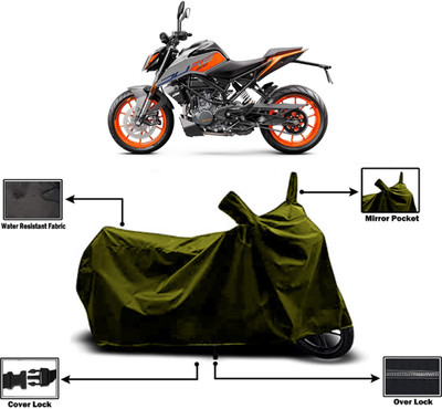 Amexride Two Wheeler Cover for KTM(200 Duke, Green)