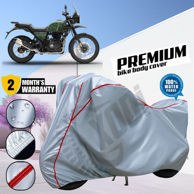 xodi Waterproof Two Wheeler Cover for Royal Enfield(Himalayan, Silver, Red)