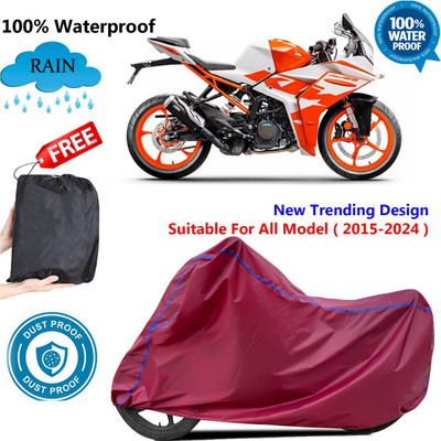AutoGalaxy Waterproof Two Wheeler Cover for KTM(RC 125 BS6, Maroon)