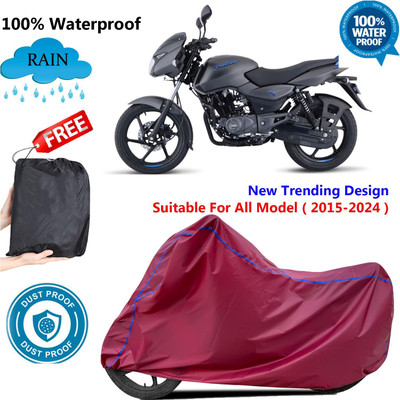 AutoGalaxy Waterproof Two Wheeler Cover for Bajaj(Pulsar 125 Neon BS6, Maroon)