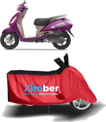 AutoRash Two Wheeler Cover for TVS(Jupiter, Red, Black)