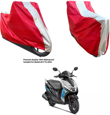 AutoGalaxy Waterproof Two Wheeler Cover for Honda(Dio, Silver, Red)