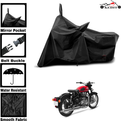 AASHTIK MART Two Wheeler Cover for Royal Enfield(Bullet 350, Black)