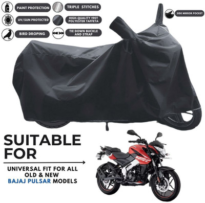 MADAFIYA Two Wheeler Cover for Bajaj(Pulsar NS-160, Black)