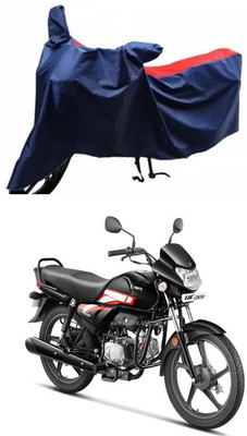 prajapati Waterproof Two Wheeler Cover for Hero(HF Deluxe Eco, Red, Blue)
