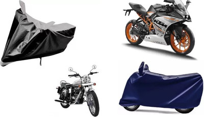 Tritika Two Wheeler Cover for Honda(SP 125, Black, Blue)