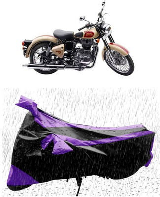 MISSION COLLECTION Waterproof Two Wheeler Cover for Royal Enfield(Bullet 500, Purple)