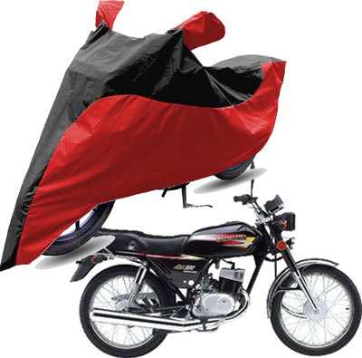 RiderShine Two Wheeler Cover for Suzuki(Samurai, Red, Black)