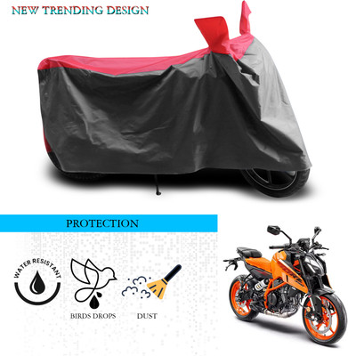 SnehaSales Waterproof Two Wheeler Cover for KTM(Duke 390, Grey, Red)