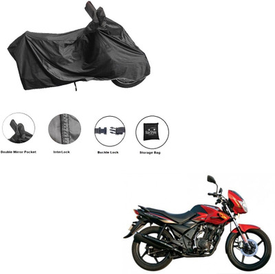 RiderShine Two Wheeler Cover for TVS(Flame 125, Black)
