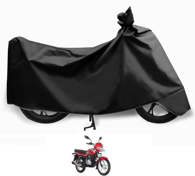 Auto Hub Two Wheeler Cover for Bajaj(Platina 100 DTS-i, Black)