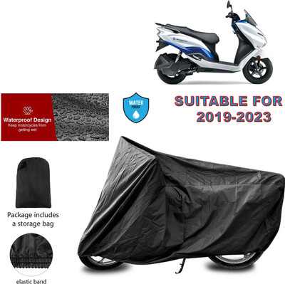 PAGORA Waterproof Two Wheeler Cover for Suzuki(Burgman Electric, Black)