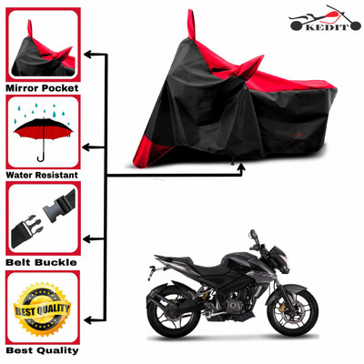 AASHTIK MART Two Wheeler Cover for Bajaj(Pulsar NS200, Red, Black)