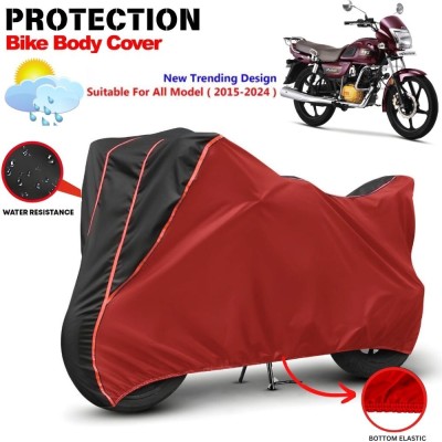 CABRY Waterproof Two Wheeler Cover for TVS(Radeon, Red, Black)