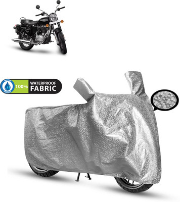 CODOKI Waterproof Two Wheeler Cover for Royal Enfield(Bullet 350 New BS6, Silver)