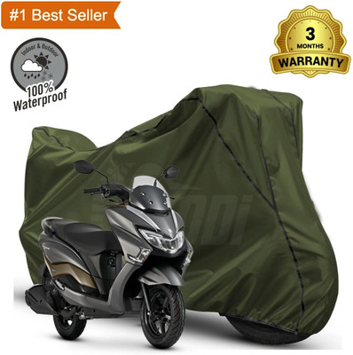 xodi Waterproof Two Wheeler Cover for Suzuki(Burgman Street, Green, Black)