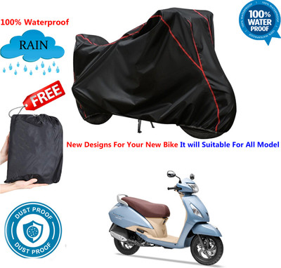 AUTOCAD Waterproof Two Wheeler Cover for TVS(Jupiter, Black)
