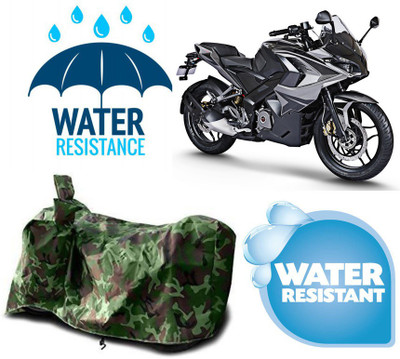 AUTOCAD Waterproof Two Wheeler Cover for Bajaj(Pulsar RS 200, Green)