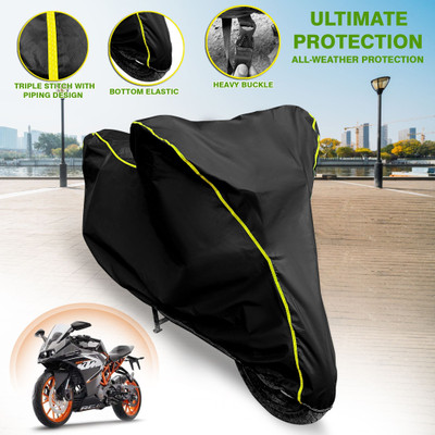 AUTOBIRSA Waterproof Two Wheeler Cover for Kawasaki(Vulcan S, Black)