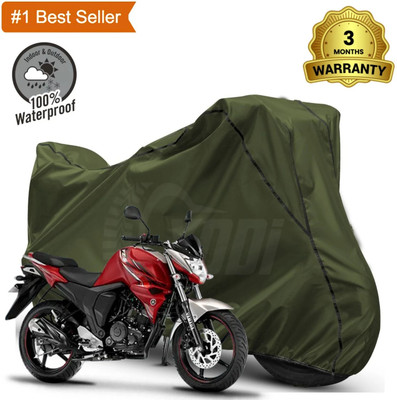 xodi Waterproof Two Wheeler Cover for Yamaha(FZ-S, Green, Black)